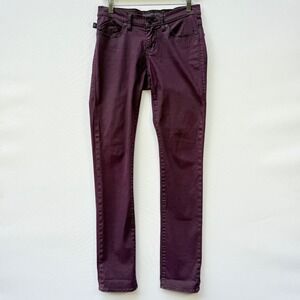 Rock & Republic‎ Womens 4 Berlin Purple Wash Coated Skinny Jeans Vamp Gothic
